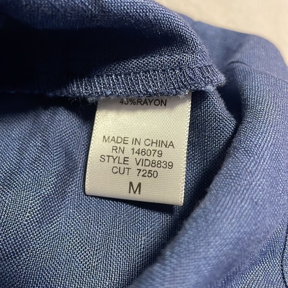 NWT Overall Dress Minimal Retro Camp Love Culture Med Blue Mini Linen Pinafore - Picture 7 of 10